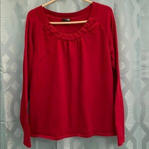 East 5thWomen’s red  XL long sleeve top, pullover